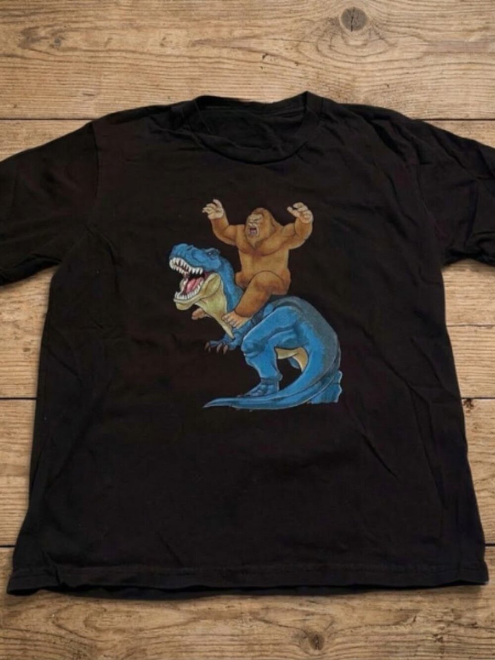 Bigfoot Riding T-Rex Dinosaur oversized tee Unisex T-Shirt